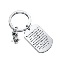BLEOUK Little Owl Keychain Lucky Charm Keychain Owl Theed Gift Good Luck Jewelry for Best Friend (Th