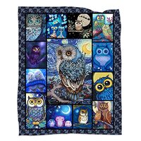 Owl Gifts for Women, Owl Blanket 50''x60'', Owl Decor, Owl Receiving Blankets Bi
