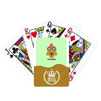 OFFbb-USA Dull Owl Lovely Art Deco Fashion Royal Flush Poker Playing Card Game