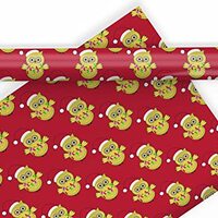 Owl Christmas Lights Wrapping Paper Premium Gift Wrap Party Decoration Decor (6 foot x 30 inch roll)