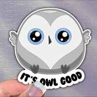 Owl Sticker, It's Owl Good Sticker, Cute Sticker, Laptop Sticker, Sticker for Owl Lover, Phone 
