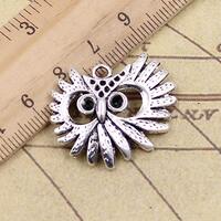 Charms Pendants 12Pcs Big Eye Owl Head 30X26Mm Craft Bracelet Necklace DIY for Jewelry Making and Cr