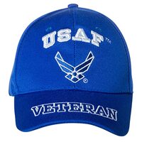 Officially Licensed United States Air Force USAF Veteran Embroidered Adjustable Baseball Cap Blue