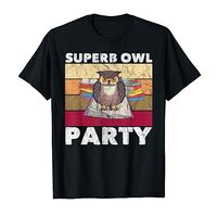 Superb Owl Party Funny Owl Bird Lovers Retro T-Shirt