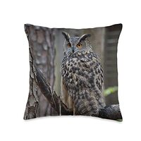 Cute Owl Gift Ideas Owl Bird Throw Pillow, 16x16, Multicolor