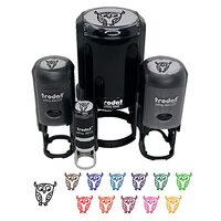 Wary Owl Self-Inking Rubber Stamp Ink Stamper for Stamping Crafting Planners - 1 Inch Medium - Black