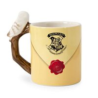 Harry Potter Envelope 20-Ounce Ceramic Mug With Sculpted Hedwig Handle | Large Coffee Cup For Espres