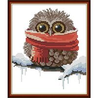 CROSSDECOR Cross Stitch Kits for Beginners,Owl Pattern Crossstitching Preprinted kits DIY Needlepoin