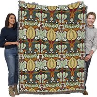 Pure Country Weavers C.F.A. Voysey Owl Red Blanket - Arts & Crafts - Gift Tapestry Throw Woven f