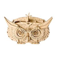 Homeford Owl Storage Box Modern 3D Wooden Model, 6-1/2-Inch
