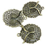 10 PCS Antique Bronze Plated Jewelry Making Charms Findings Bulk Wholesale O6CR7U Owl