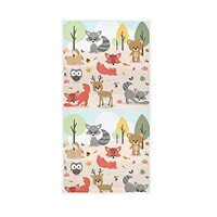 Oyihfvs Forest Animals Including Deer, Rabbit, Bear, Fox, Raccoon, Bird, Owl Soft Hand Bath Towel 30