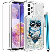 CAIYUNL for Galaxy A23 5G Case,Samsung A23 5G Case with Tempered Glass Screen Protector,Glitter Blin