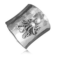 Big Large Butterfly Owl Crow Bird Moon Wide Bands Ring for Women,Retro S925 Sterling Silver Animal T