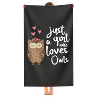 XEMznz Girl Loves Owls Microfiber Sand Free Beach Towel-Quick Dry Super Absorbent Oversized Large To