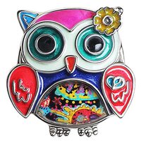 DOWAY Enamel Flower OWl Gifts Cute Owl Brooch Pins for Women Fashion Jewelry Charms (Multicolor)