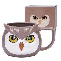 ToCooTo Owl Mug 14 oz Cute Ceramic Coffee Mug 3D Porcelain Tea Mug for Women Kawaii Cup Owl Gifts fo