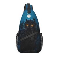 Owl Sling Bag Animal Crossbody Chest Daypack Casual Backpack Cool Shoulder Bag For Travel Picnic
