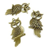 10 PCS Antique Bronze Plated Jewelry Making Charms Findings Bulk Wholesale B3NC9G Owl