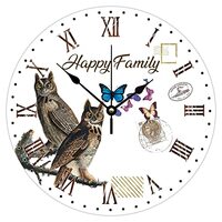 Round Time Clock Quartz Non-Ticking Silent Battery Operated Time Clock 10inch Wooden Wall Clocks Hap