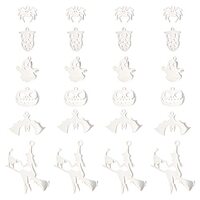 UNICRAFTALE 24pcs 6 Styles 201 and 304 Stainless Steel Pendants for Halloween Owl Pumpkin Jack-O