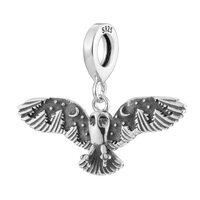 Owl Forest Whisper Witch Mountain Moon Gothic 925 Sterling Silver Charm Bead For Pandora & Simil
