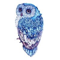 Wooden Puzzles for Adults Owl Puzzle 122 Piece Uniquely Irregular Animal Shaped Collection Wooden Ji