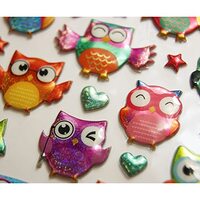 Repositionable Stickers - Foam - Owls