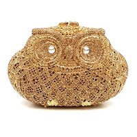 DEBIMY Women Cute Cartoon Rhinestone Evening Handbag Luxury Crystal Clutch Purse Owl Party Prom Even