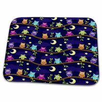 3dRose Ancello Cute Owls - Night Owls - Bathroom Bath Rug Mats (rug-201647-1)