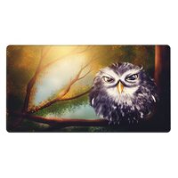 Owl on a Branch with Sunshine Large Gaming Mouse Pad Cute Animal Design Oversized Long Extended Mous