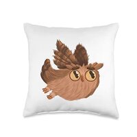Funny and Cute Papa Owl Throw Pillow