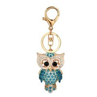 QDDollars Owl Keychain for Women, Cute Owl Bird Key Chain, Sparkling Owl Key Ring, Funny Owl Keychai