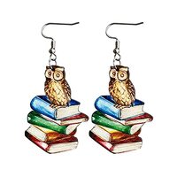 Lovely Owl Book Dangle Earrings - Unique Teacher's Day Jewelry-owl