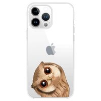 Blingy's iPhone 14 Pro Max Case, Fun Owl Style Cute Bird Pattern Funny Cartoon Animal Design Tr
