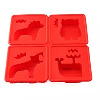 X-Haibei Owl Whale Tiger Horse Shape Soap Silicone Mold Crayon Chocolate Making 1 oz per Cell