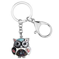 DALANE Enamel Alloy Adorable Owl Keychains Bag Purse Key Ring Gifts Birds Jewelry for Women Girls Ki