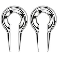 Pierced Owl 316L Stainless Steel Keyhole Weighted Gauge Stretcher Hanging Tapers, Sold As Pair (10mm