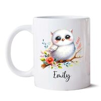 Custom Owl Coffee Mug with Name - Personalized Owl Ceramic Mug - Animal Coffee Mugs - Gifts for Men 