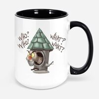 Cartoon Funny Archimedes Sword Owl Hoot In Stone Best 11 Ounce Ceramic Coffee Mug ! (11 oz, Accent B