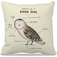 GICHUGI Barn Owl Pillow Covers - Owl Gifts for Women, Flannel Owl Pillow Covers 18x18, Owl Gifts for