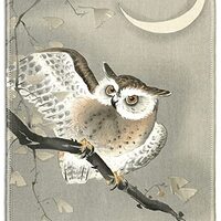 dealzEpic - Art Mousepad - Natural Rubber Mouse Pad Printed with Japanese Ukiyo-e Painting of an Owl