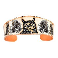 Artisan Handcrafted Copper Owl Bracelets for Women Open Cuff Wildlife Bracelets,Tapereded Owl Jewelr