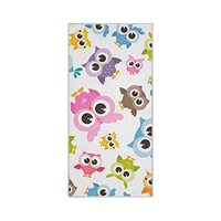 Oyihfvs Colorful Funny Owls Seamless Quick Dry Towel 30" x 15" Thin Durable Fast Drying Ab