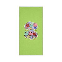 Oyihfvs Colorful Happy Family of Owls on Flowering Tree Branches Quick Dry Towel 30" x 15"