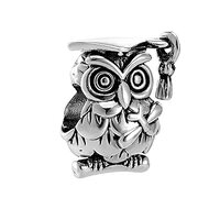 MiiFort Women Owl Charm Bead for Bracelets Necklaces Pendants Wisdom Graduation Cap Philosophy Law A