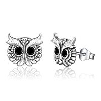 Owl Stud Earrings 925 Sterling Silver Owl Earrings for Women Tiny Owl Earrings Silver Owl Earrings C