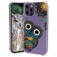 YEPO for iPhone 14 Pro Case Owl, Clear Design TPU [Shock Absorbing] Soft Bumper Protective Case Cove