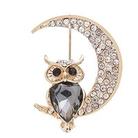 WCB1FPu Brooch for Women Owl Jewelry Diamond Animal Brooch Birthday Gift Christmas Halloween Jewelry