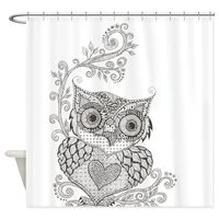 CafePress Urban Owl Decorative Fabric Shower Curtain
